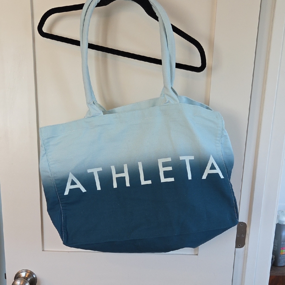 Athleta Two-Tone Blue Tote Bag